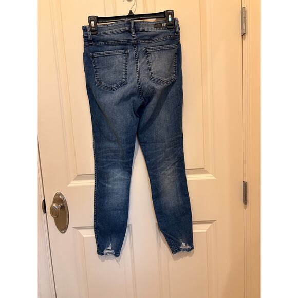 Kut Connie Ankle Skinny Jeans Womens 2 Blue Denim High Rise Zip - Picture 4 of 6